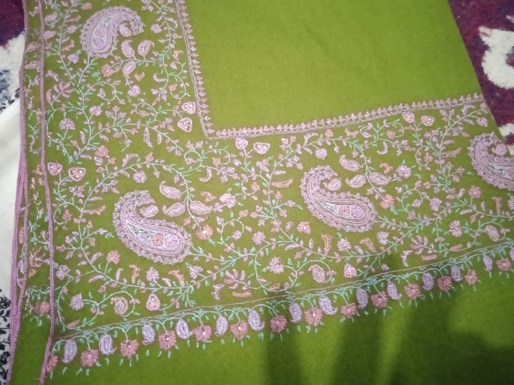 Yellow Kashmir Shawl