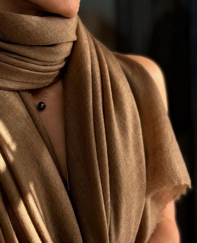 Natural Golden Pashmina 2