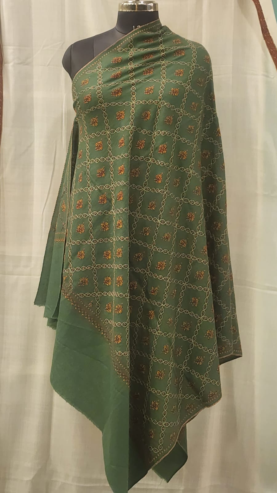 Green Geometric Scarf