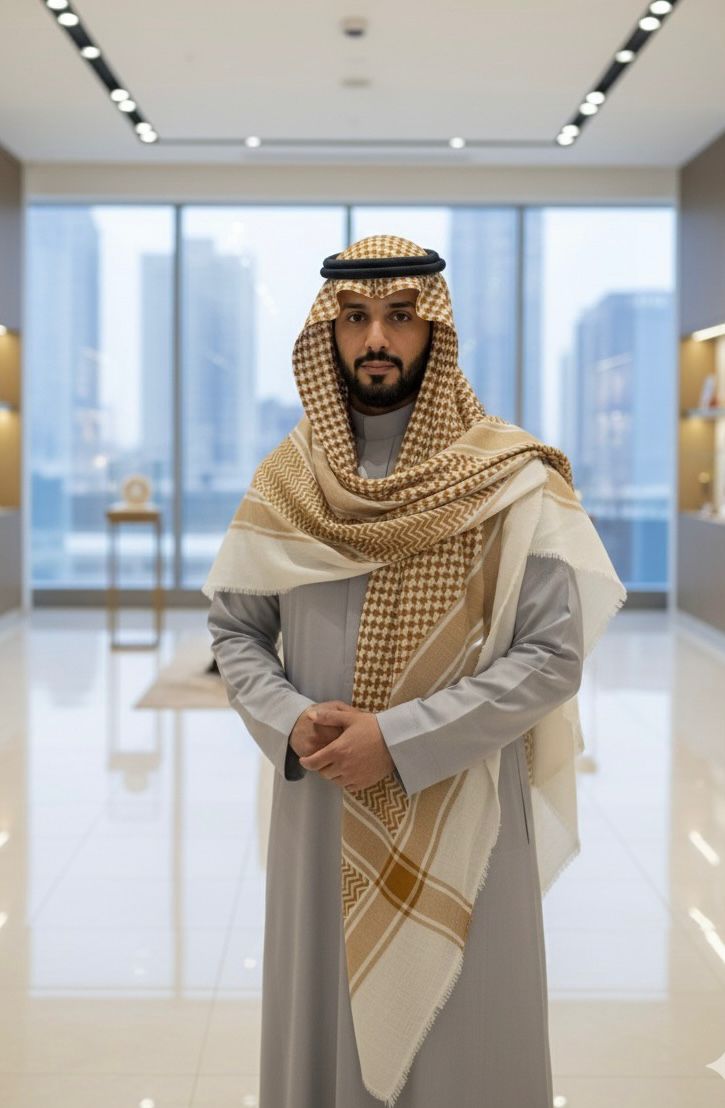 Modern Beige Shemagh